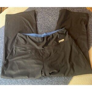 MARIKA Miracles Tummy Control Yoga Pants XL Black Capri Length Wider Leg